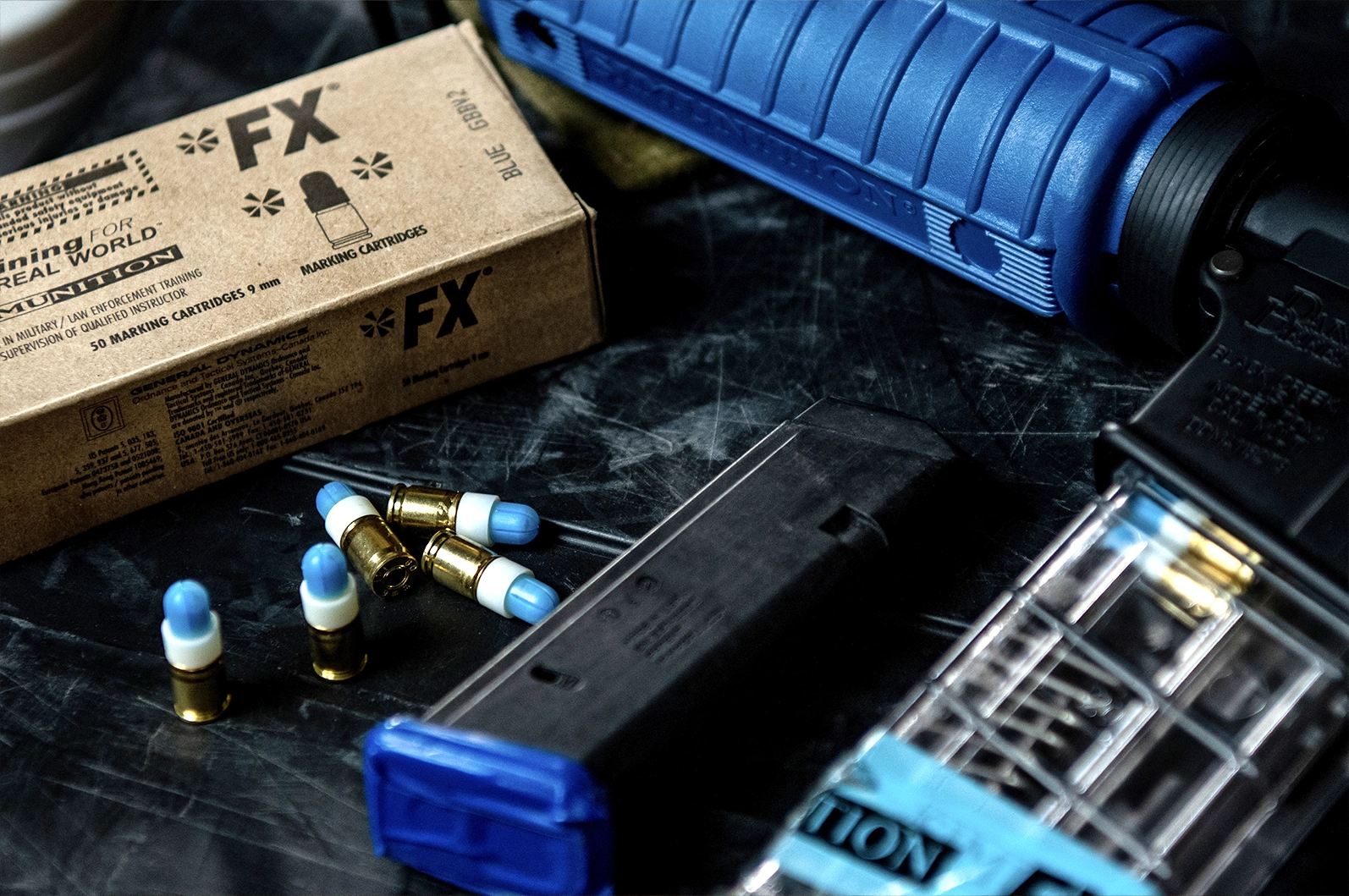 A close-up of FX and SecuriBlank equipment line
